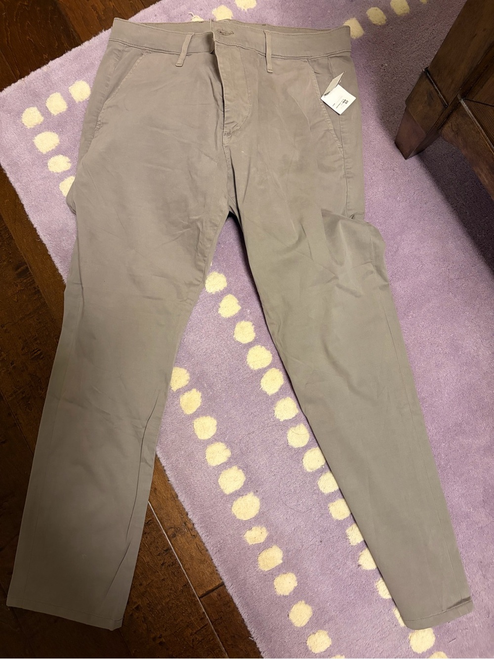 AG Straight Chinos in Light Taupe